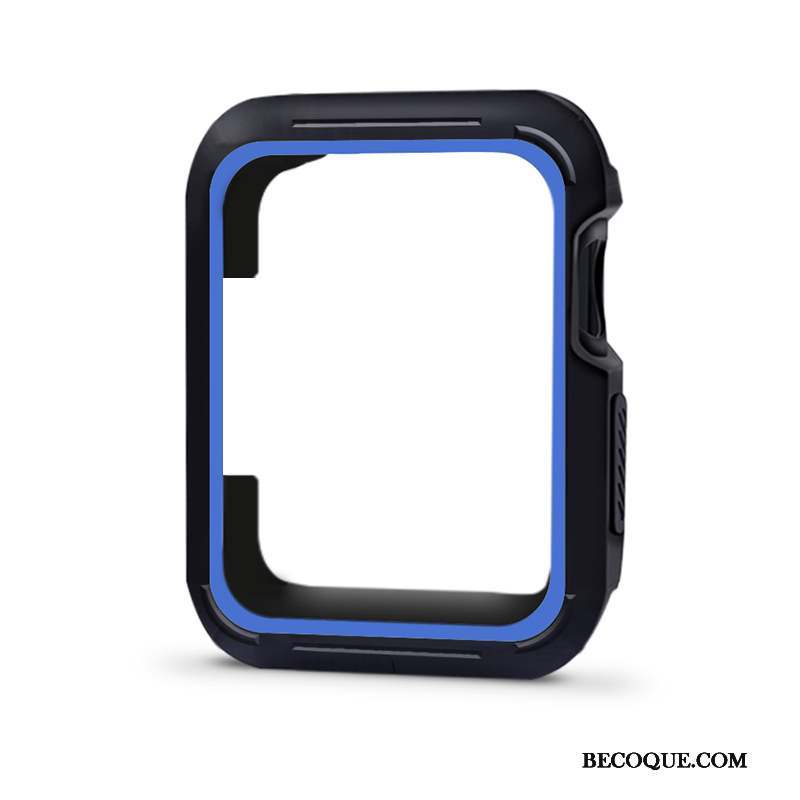 Apple Watch Series 4 Bleu Coque Bicolore Étui Silicone Protection