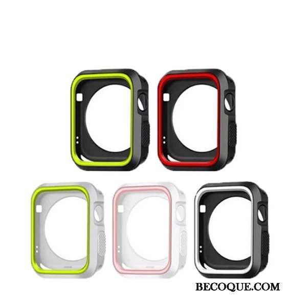 Apple Watch Series 4 Coque Fluide Doux Noir Étui