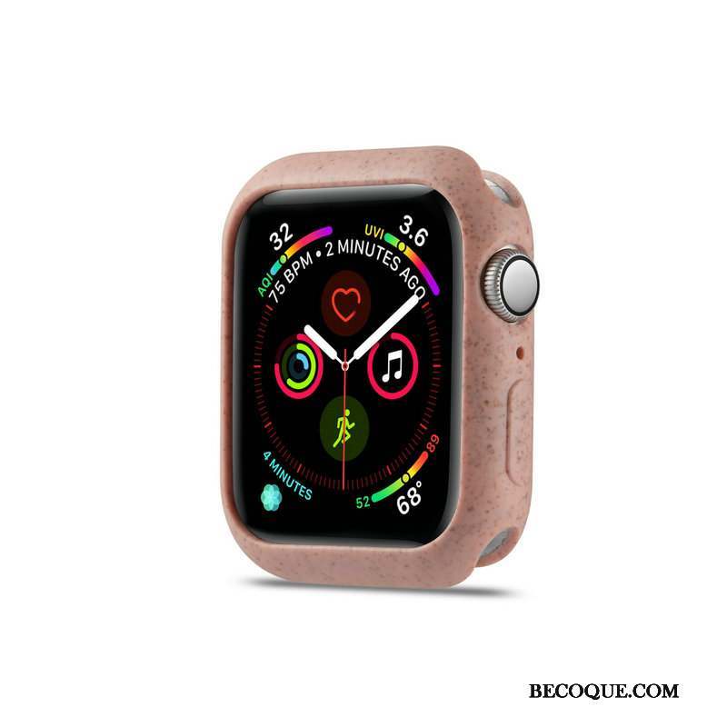 Apple Watch Series 4 Dragon Fluide Doux Coque Rose Délavé En Daim Protection