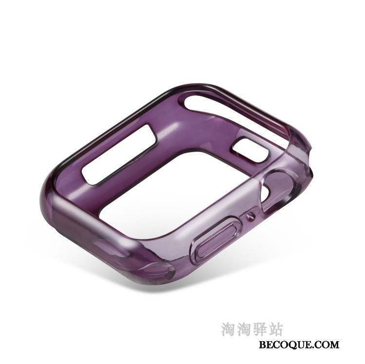 Apple Watch Series 4 Protection Coque Bicolore Fluide Doux Incassable Violet