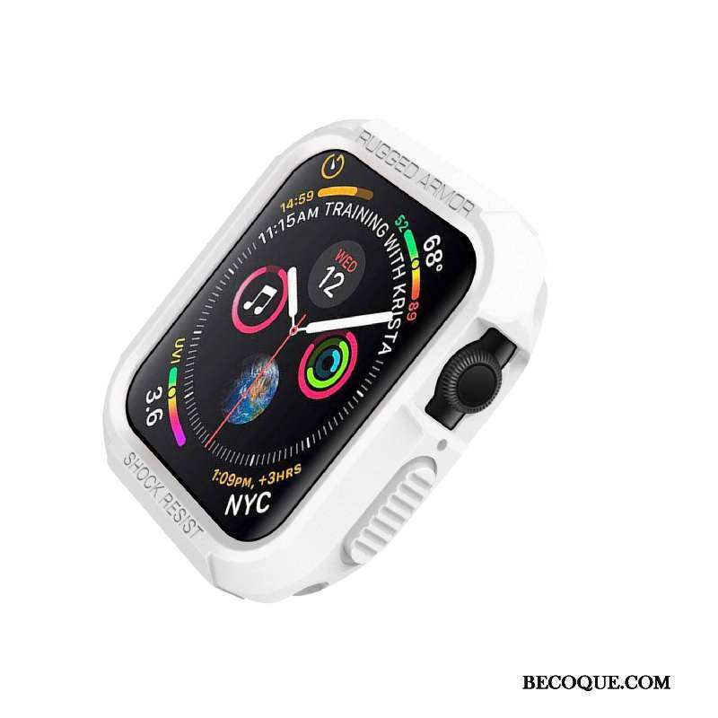 Apple Watch Series 4 Silicone Étui Protection Incassable Blanc Coque