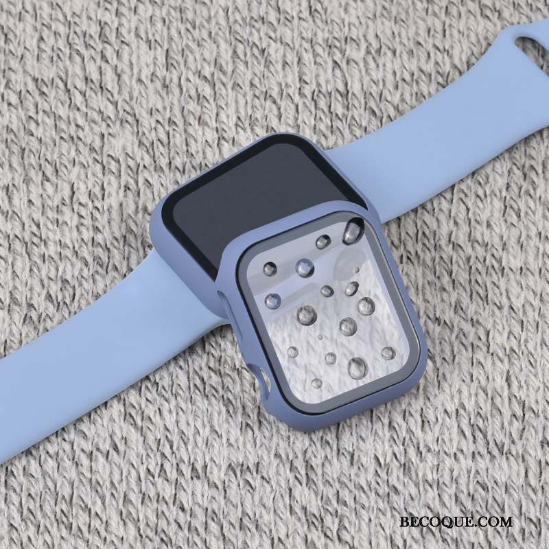 Apple Watch Series 5 Coque Étui Très Mince Tempérer Tout Compris Membrane Bleu