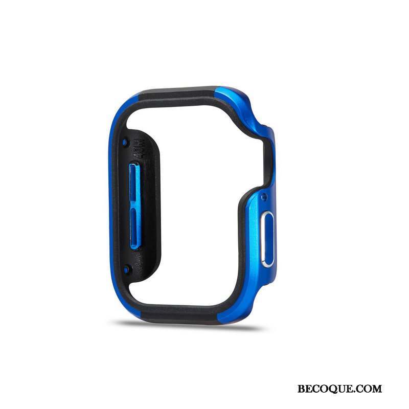 Apple Watch Series 5 Métal Protection Coque Bleu Incassable Border