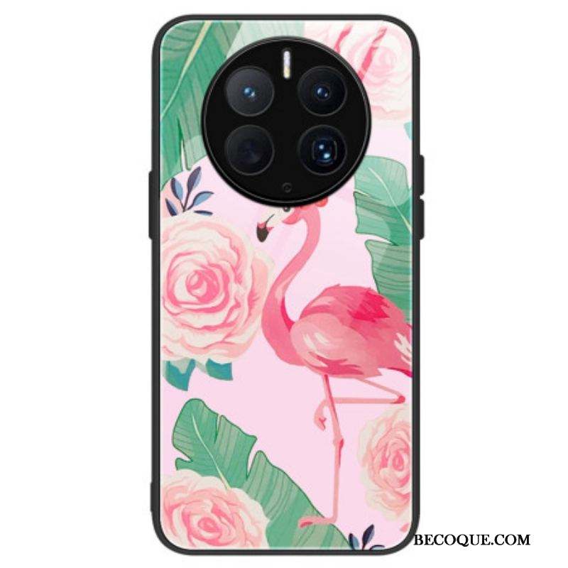 Coque Huawei Mate 50 Pro Verre Trempé Flamant Rose