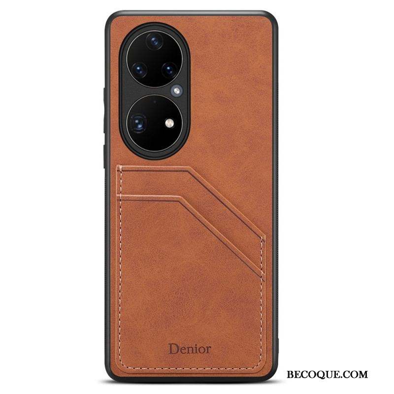 Coque Huawei P50 Pro Porte Cartes Double Fentes Denior