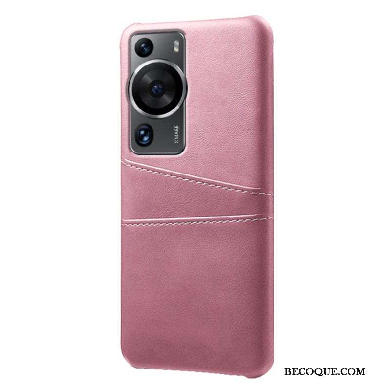 Coque Huawei P60 Pro Effet Cuir Porte-Cartes