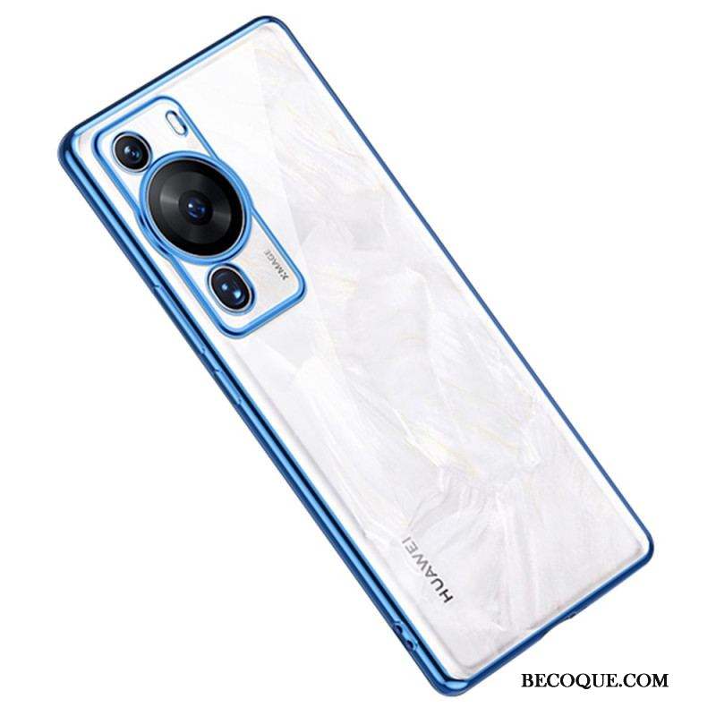 Coque Huawei P60 Pro Transparente Rebords Style Métal SULADA