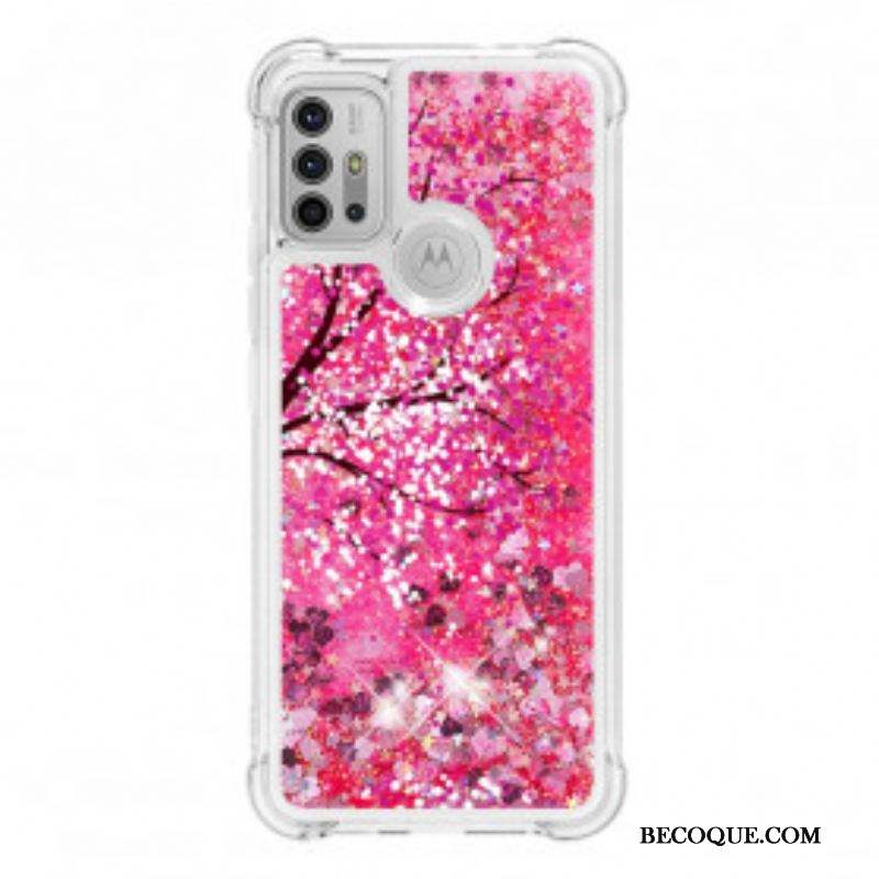 Coque Moto G30 / Moto G10 Arbre Paillettes