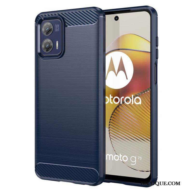 Coque Moto G73 5G Fibre Carbone Brossée