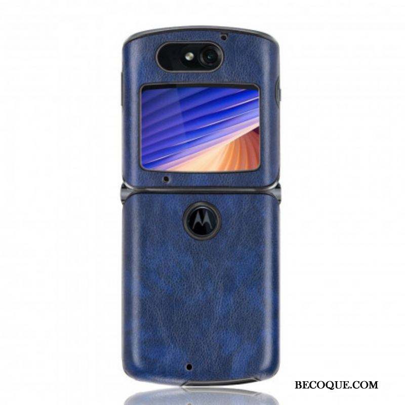 Coque Motorola Razr 5G Simili Cuir Litchi