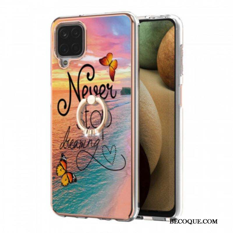 Coque Samsung Galaxy A12 / M12 Anneau-Support Never Stop Dreaming