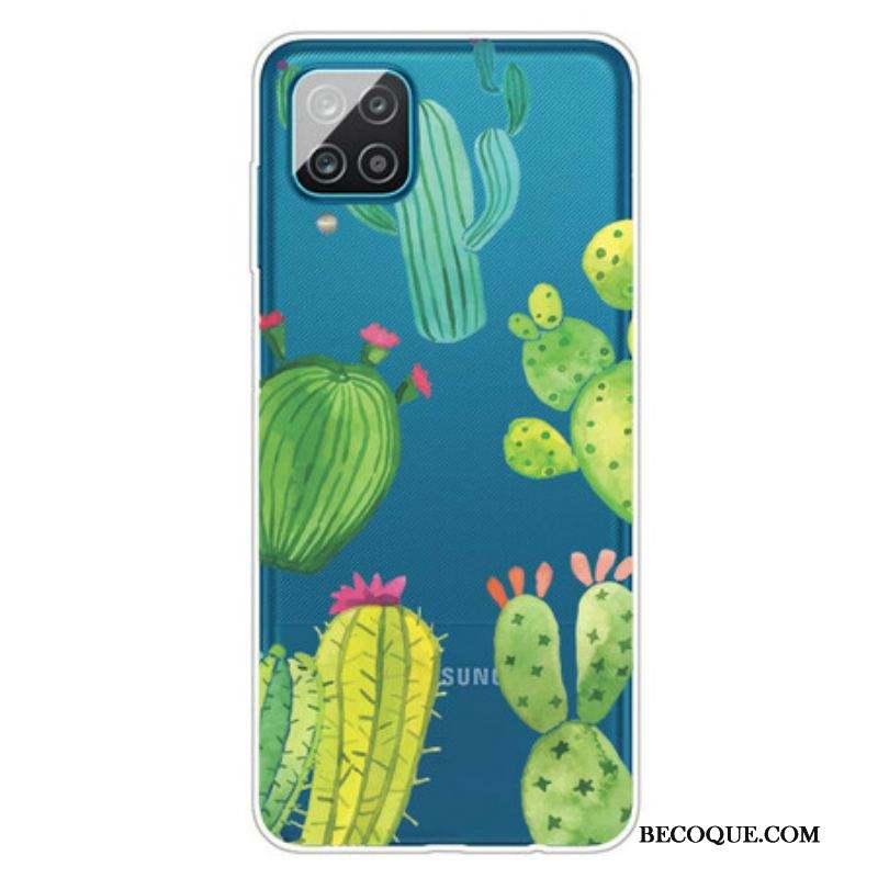 Coque Samsung Galaxy A12 / M12 Cactus Aquarelle