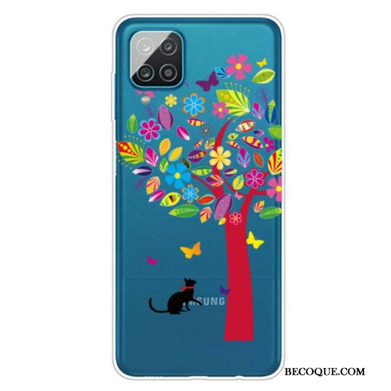 Coque Samsung Galaxy A12 / M12 Chat sous l'Arbre
