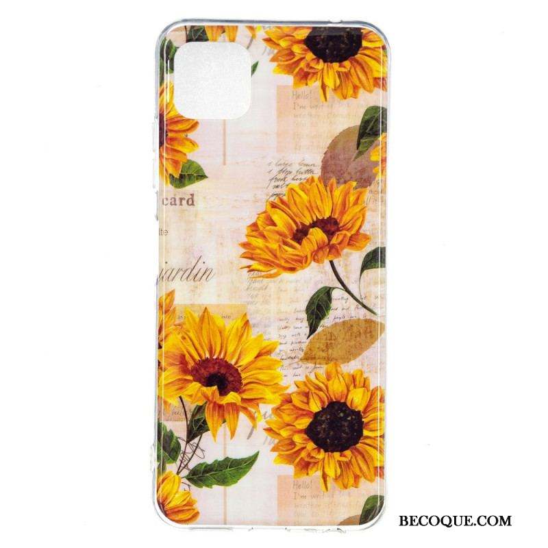 Coque Samsung Galaxy A12 / M12 Fleurs Fluorescentes