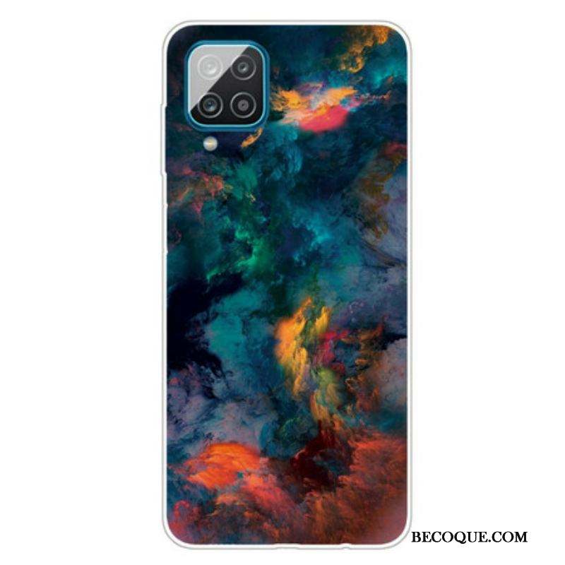 Coque Samsung Galaxy A12 / M12 Nuages Colorés