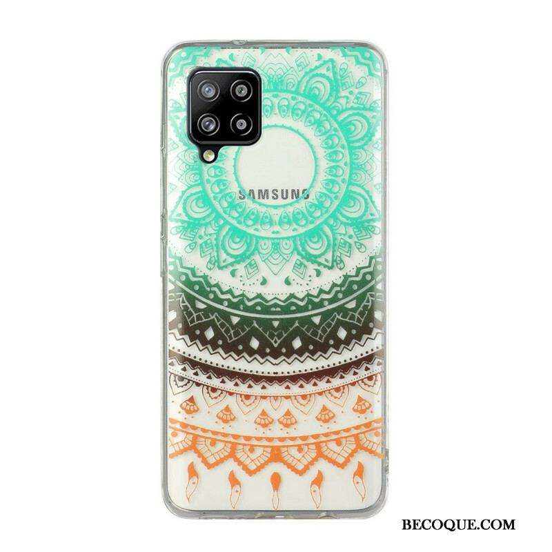 Coque Samsung Galaxy A12 / M12 Transparente Fleurs Mandala