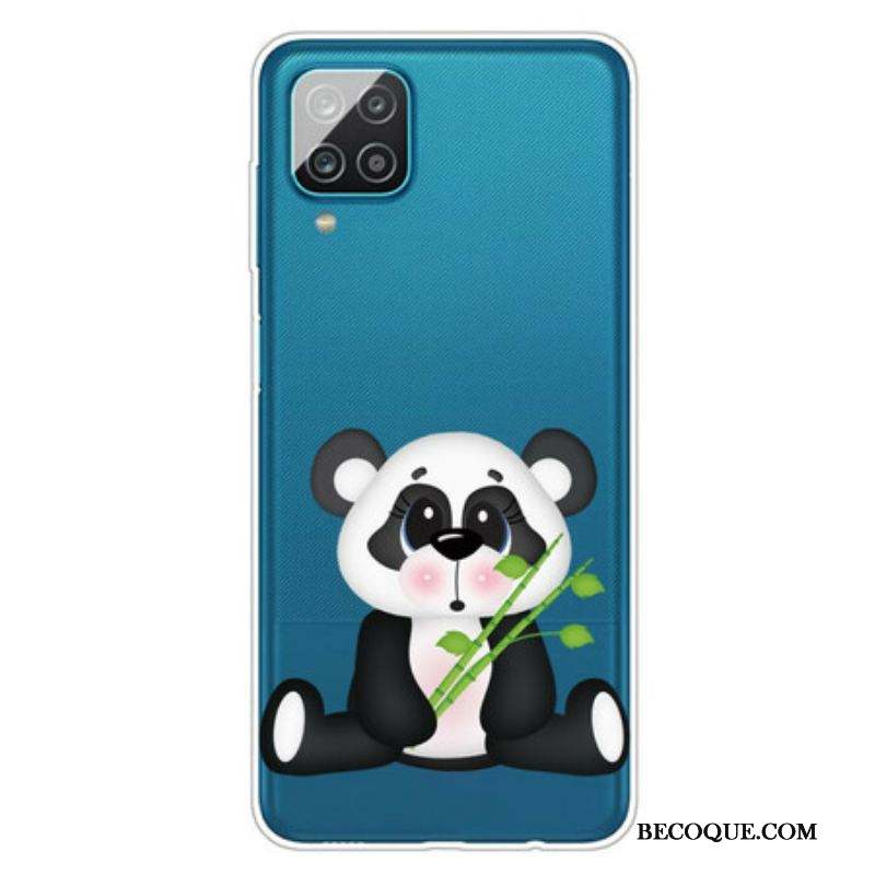 Coque Samsung Galaxy A12 / M12 Transparente Panda Triste