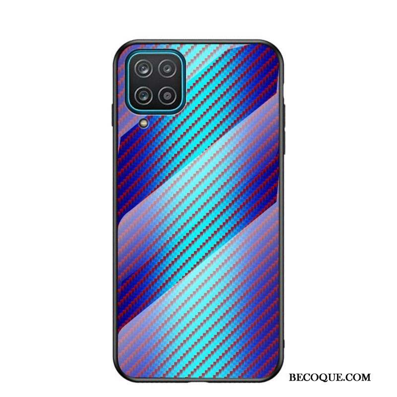 Coque Samsung Galaxy A12 / M12 Verre Trempé Fibre Carbone