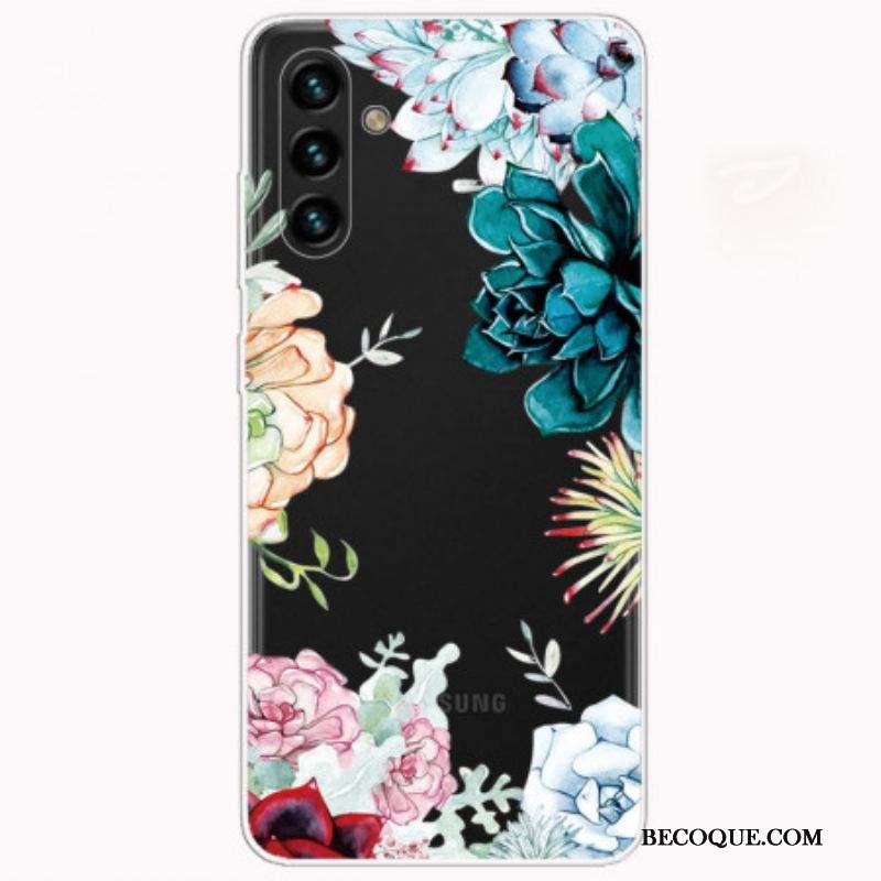 Coque Samsung Galaxy A13 5G / A04s Fleurs Aquarelle