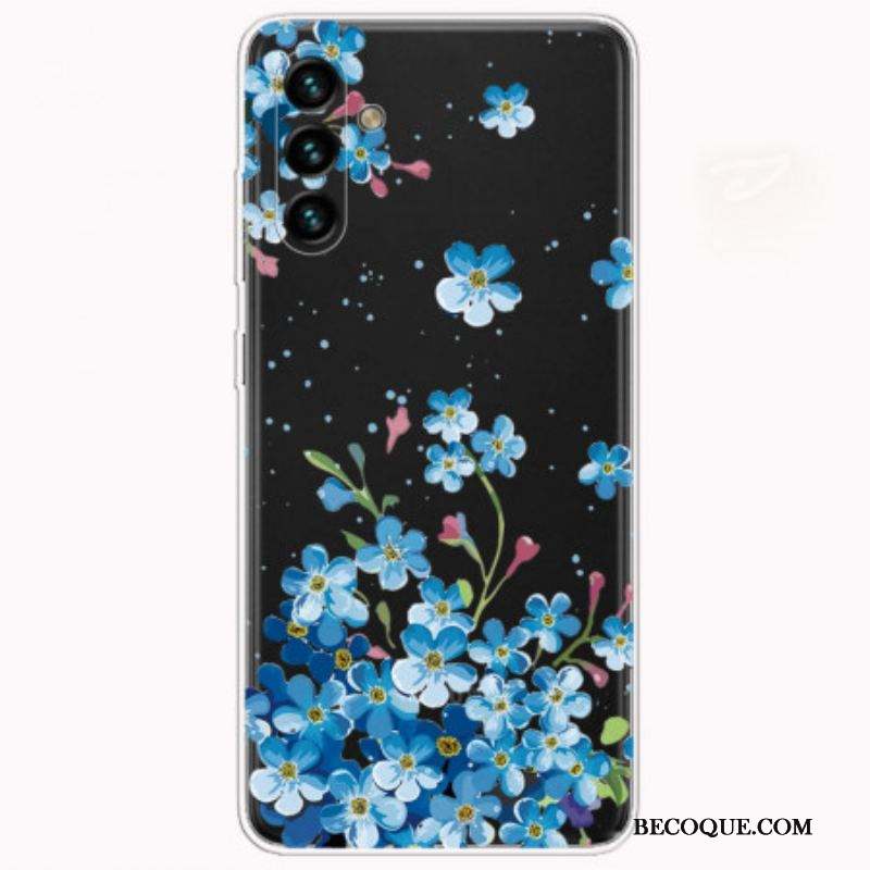 Coque Samsung Galaxy A13 5G / A04s Fleurs Bleues