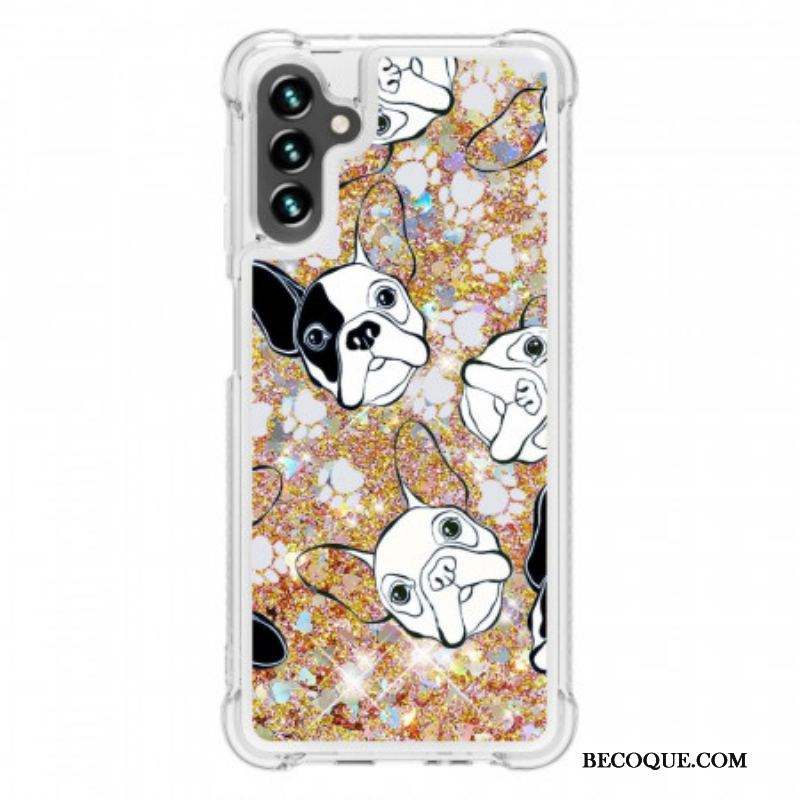 Coque Samsung Galaxy A13 5G / A04s Mr Chien Paillettes