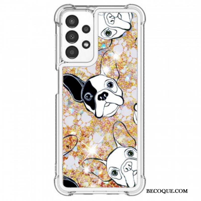 Coque Samsung Galaxy A13 Mr Chien Paillettes