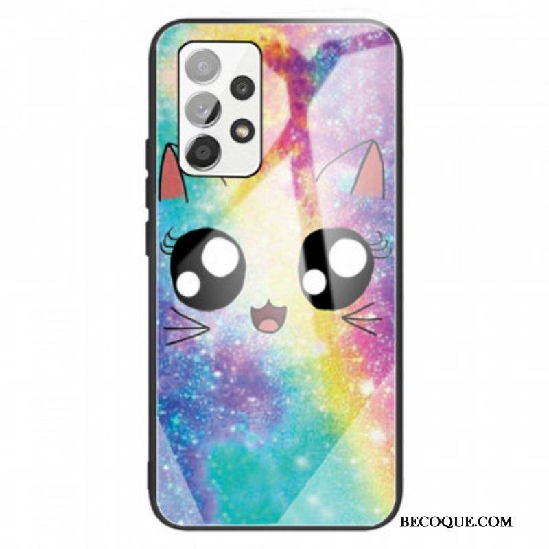 Coque Samsung Galaxy A13 Verre Trempé Chat