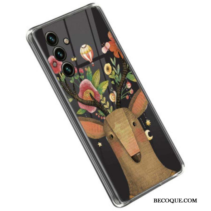 Coque Samsung Galaxy A14 5G / A14 Transparente Cerf Tribal