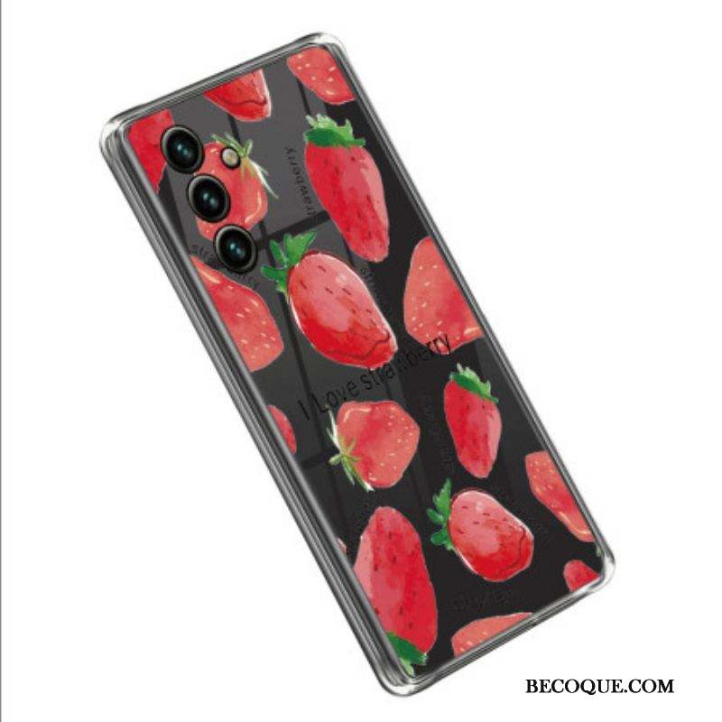 Coque Samsung Galaxy A14 5G / A14 Transparente Fraises