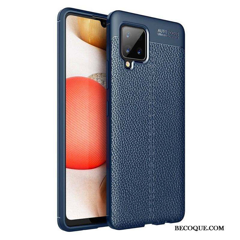 Coque Samsung Galaxy A42 5G Effet Cuir Litchi Double Line