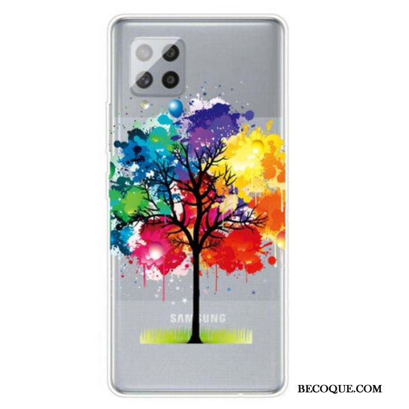 Coque Samsung Galaxy A42 5G Transparente Arbre Aquarelle