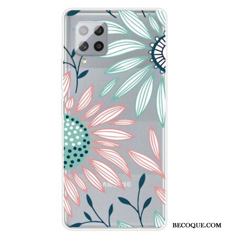 Coque Samsung Galaxy A42 5G Transparente Une Fleur