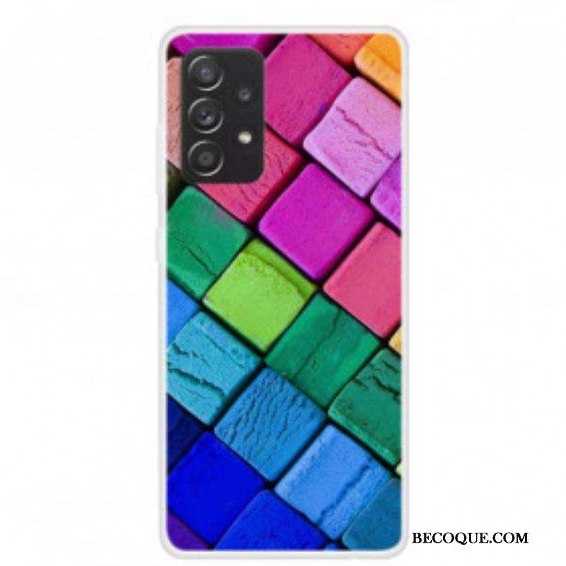 Coque Samsung Galaxy A52 4G / A52 5G / A52s 5G Cubes Colorés