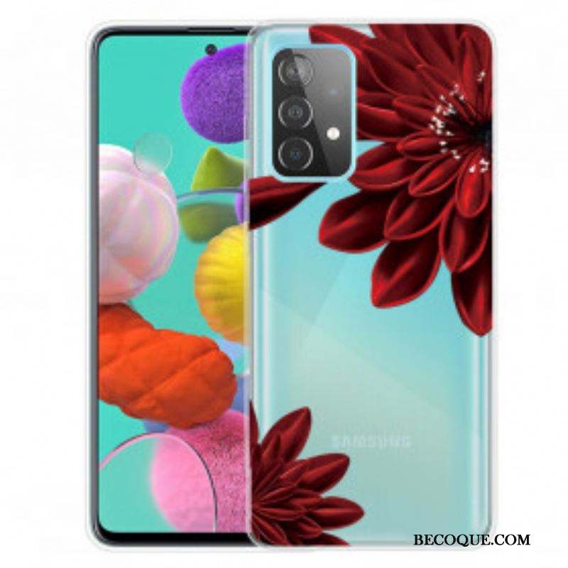 Coque Samsung Galaxy A52 4G / A52 5G / A52s 5G Fleurs Sauvages