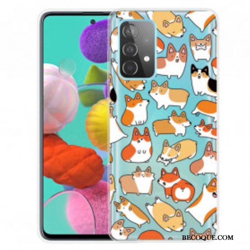 Coque Samsung Galaxy A52 4G / A52 5G / A52s 5G Transparente Multiples Chiens