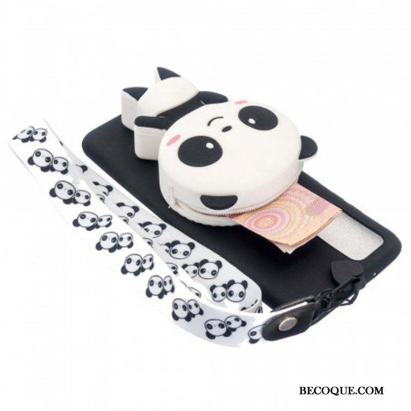 Coque Samsung Galaxy A53 5D Panda 3D avec lanière Mousqueton