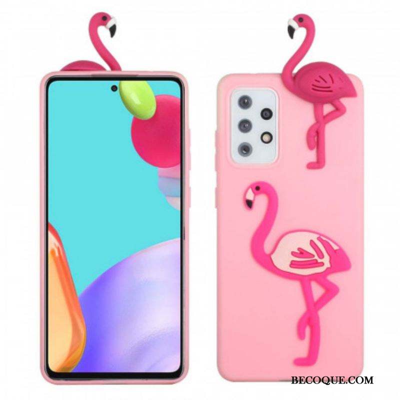 Coque Samsung Galaxy A53 5G Flamant Rose 3D