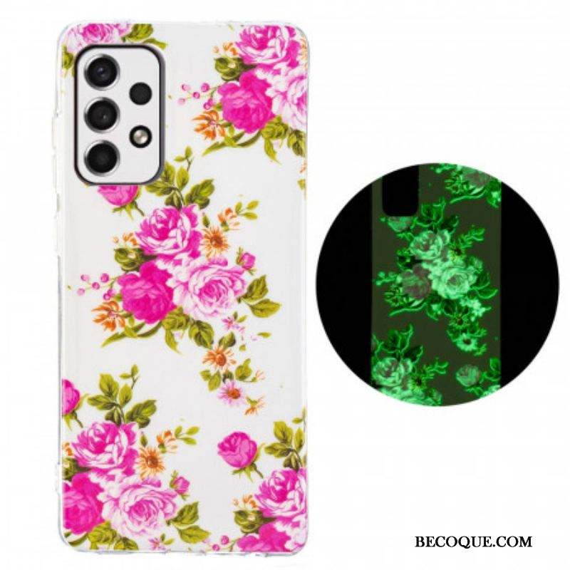 Coque Samsung Galaxy A53 5G Fleurs Liberty Fluorescente