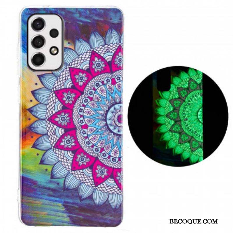 Coque Samsung Galaxy A53 5G Mandala Coloré Fluorescente