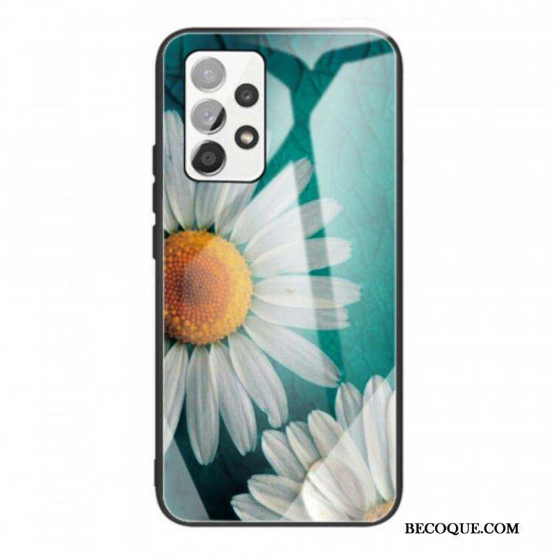 Coque Samsung Galaxy A53 5G Verre Trempé Marguerite