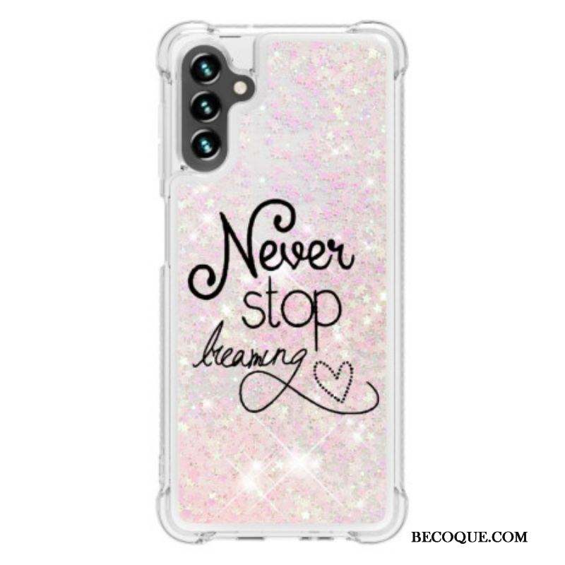 Coque Samsung Galaxy A54 5G Paillettes Never Stop