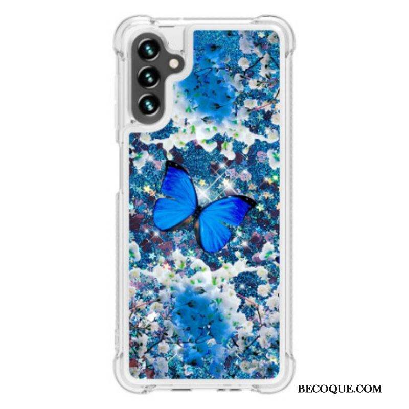 Coque Samsung Galaxy A54 5G Paillettes Papillons