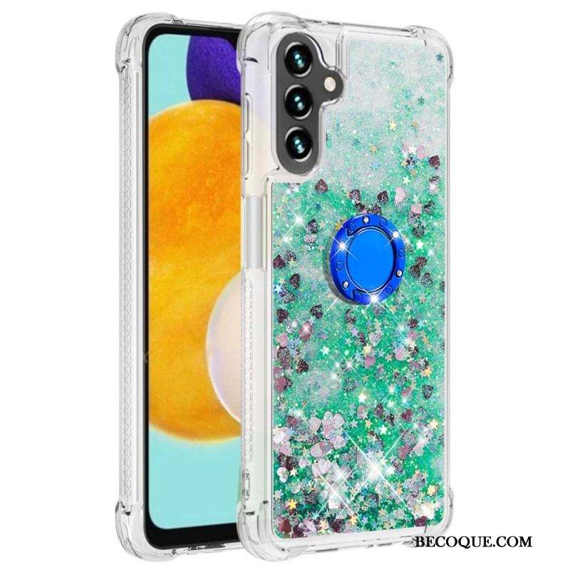 Coque Samsung Galaxy A54 5G Paillettes avec Anneau-Support