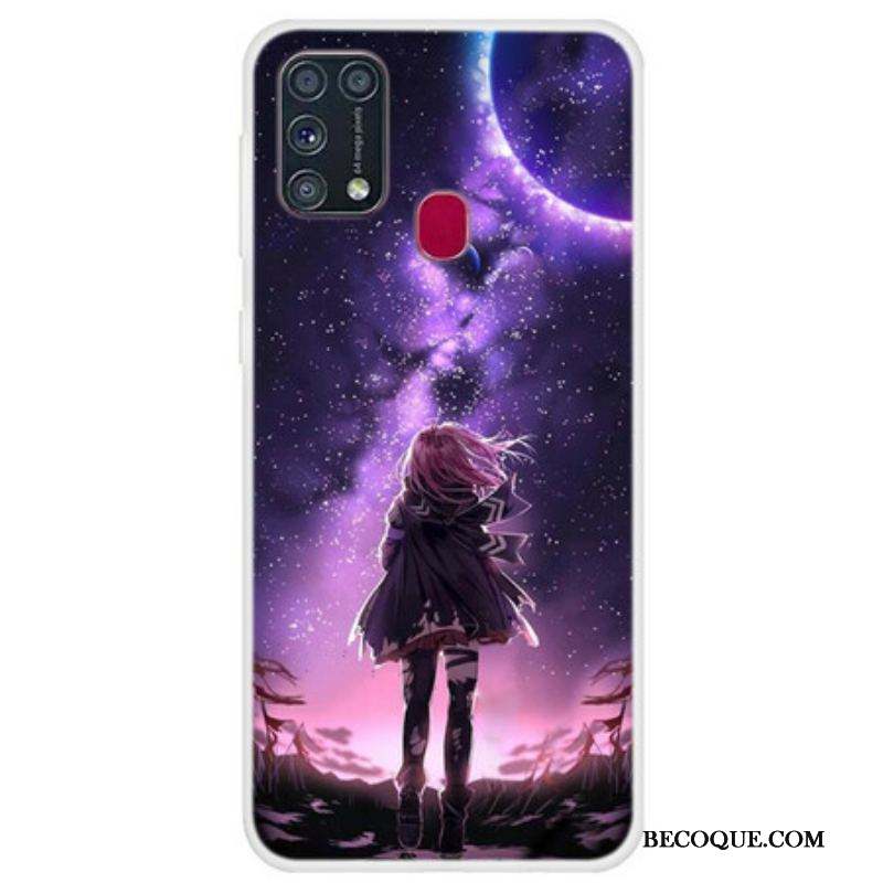 Coque Samsung Galaxy M31 Pleine Lune Magique