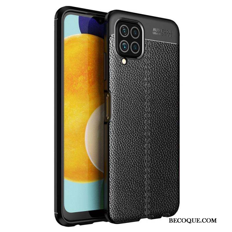 Coque Samsung Galaxy M32 Effet Cuir Litchi Double Line