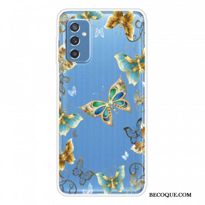 Coque Samsung Galaxy M52 5G Chaine de Papillons