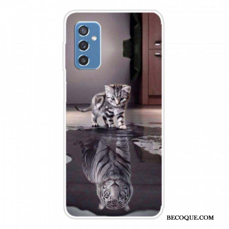 Coque Samsung Galaxy M52 5G Chaton rêveur