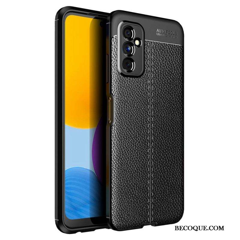 Coque Samsung Galaxy M52 5G Effet Cuir Litchi Double Line