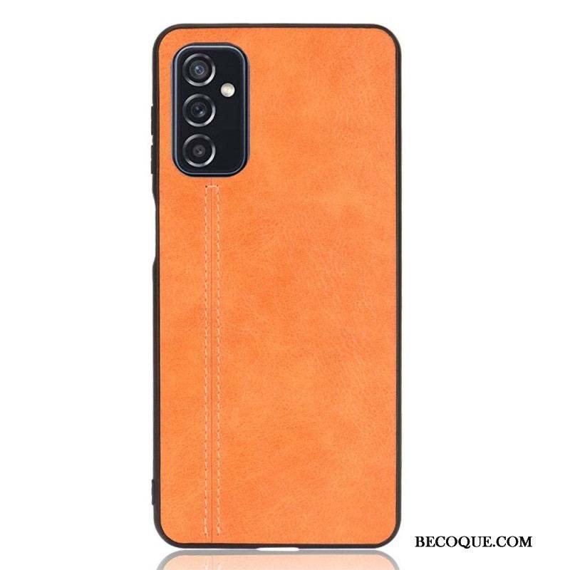 Coque Samsung Galaxy M52 5G Simili Cuir à Liseré