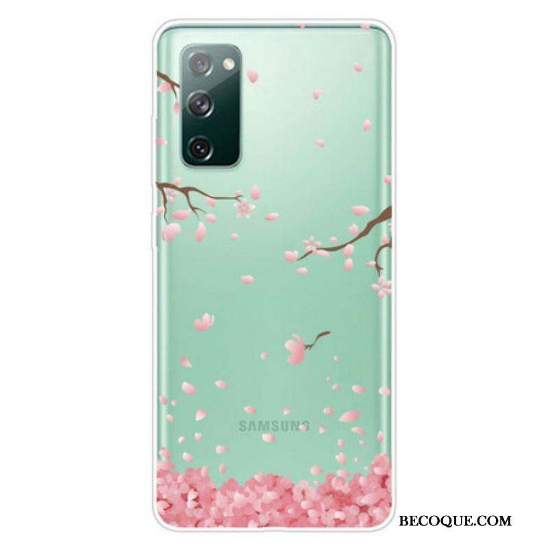 Coque Samsung Galaxy S20 FE Branches à Fleurs